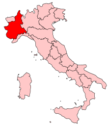 A map of piedmonte