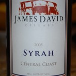 James David 2005 Central Coast Syrah