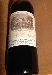 Chateau Lafite-Rothschild wine from Bordeaux, France