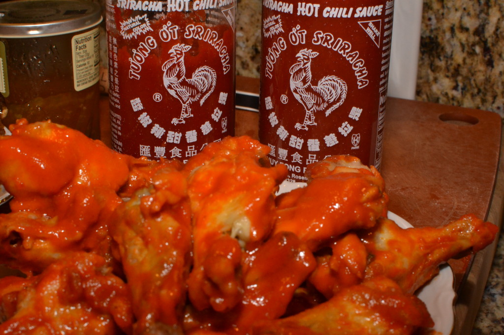 Sriracha Oven Fried Chicken Wings